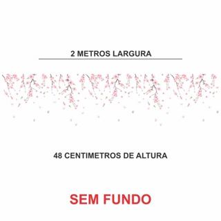 Adesivo de recorte Sem Fundo Flor de Cerejeira 200x48cm - GVS DECOR em Oferta na Shopee