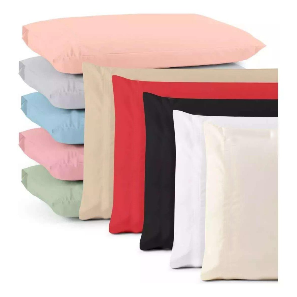 Par de Fronha Ponto Palito 400 Fios Varias Cores em Oferta na Shopee