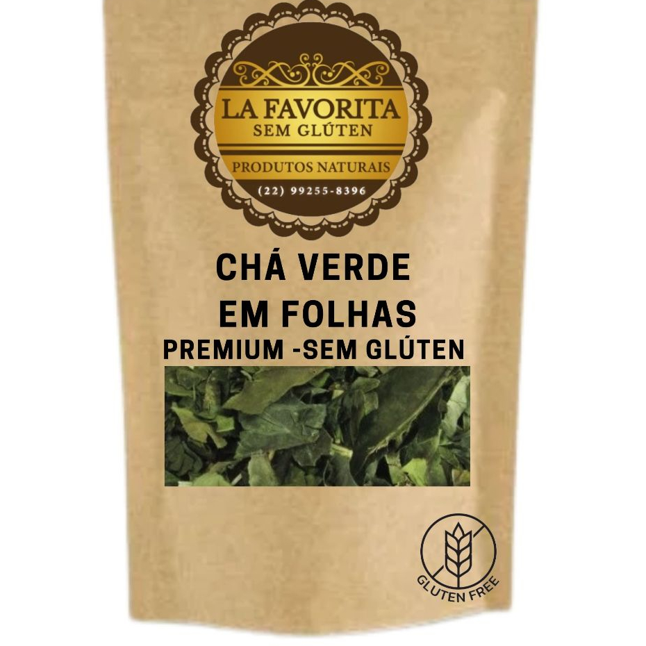 Chá Verde em Folhas Premiun - 100  G - 250 G - 500 G -  Sem Glúten La Favorita