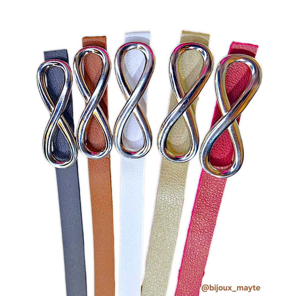 Kits de 3 Cintos Feminino Fininho 1.5cm de largura Com Fivela Prata em Oferta na Shopee