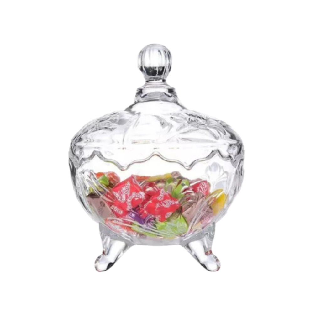 Bomboniere De Vidro 500ml Wincy 17x14cm Grande Decoração Cor Cristal