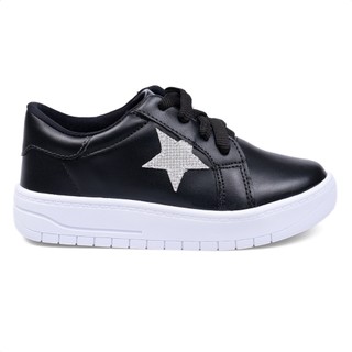 Tênis Infantil Menina Fashion Estrela Brilho Cano Curto Casual em Oferta na Shopee