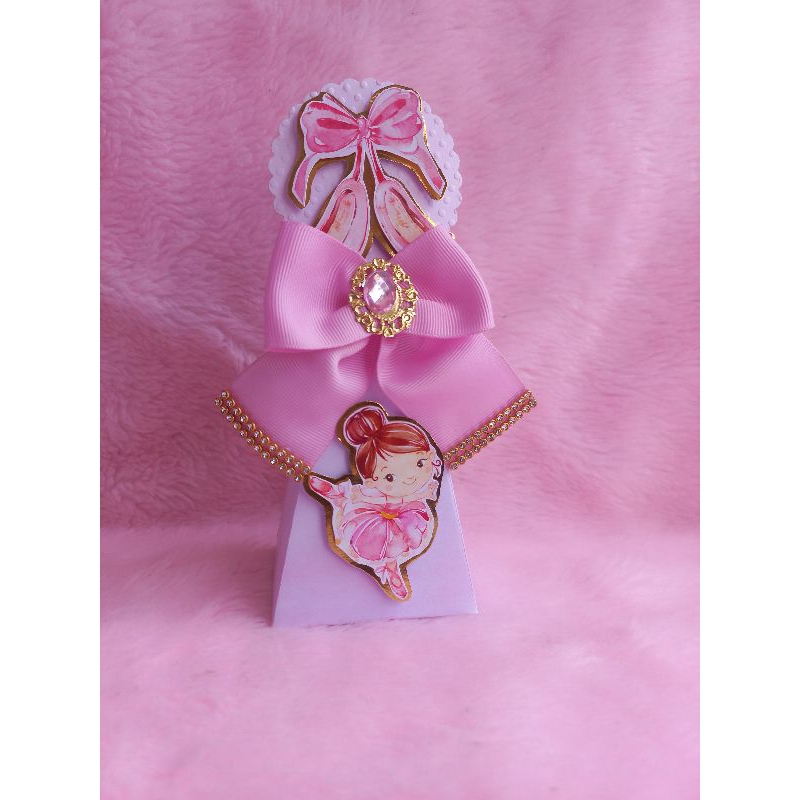 Lembrancinha Aniversário Bailarina - Caixinha Personalizada com Laço e Detalhes Luxuosos/ Personalizada, Festa Bailarina,Lembrancinha Luxo, Festa Temática
