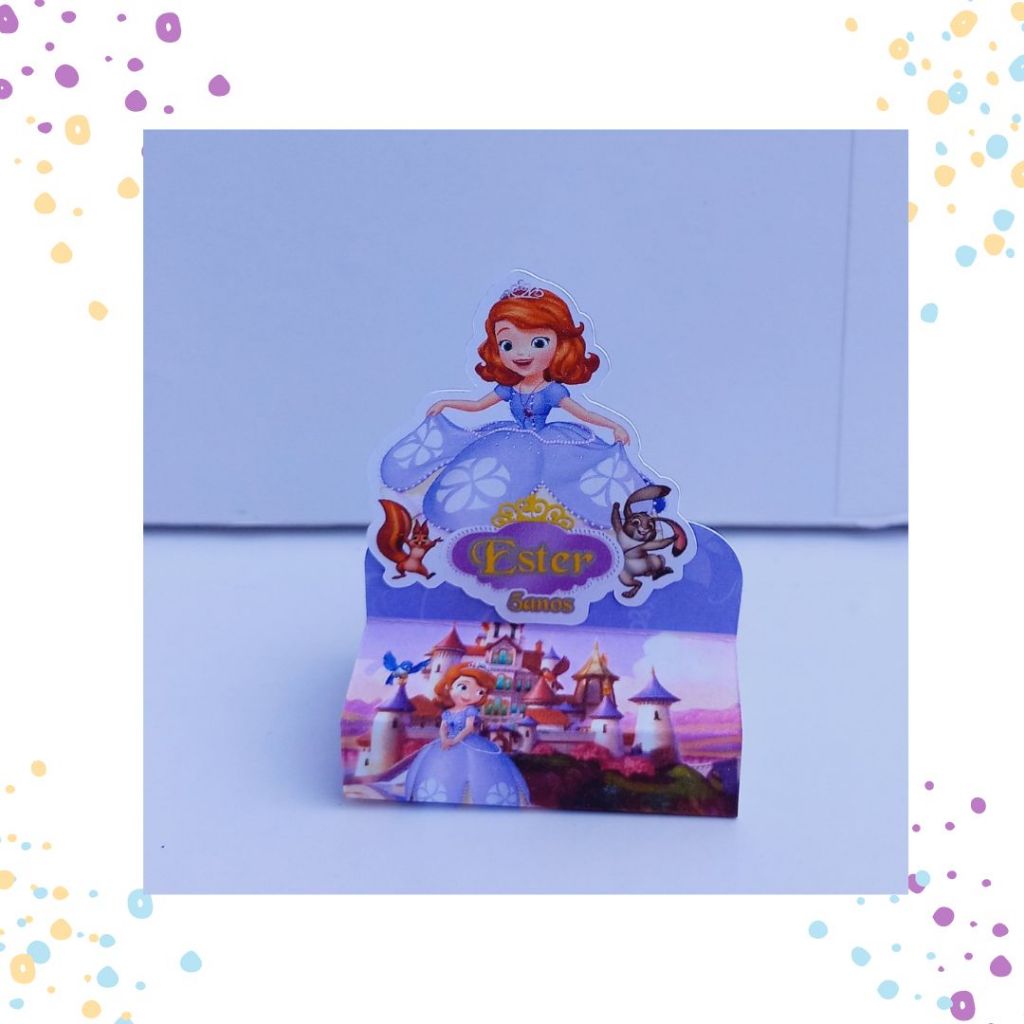 Porta Bis Duplo Personalizados Princesa Sofia Pegue Monte Lembrancinha Aniversário