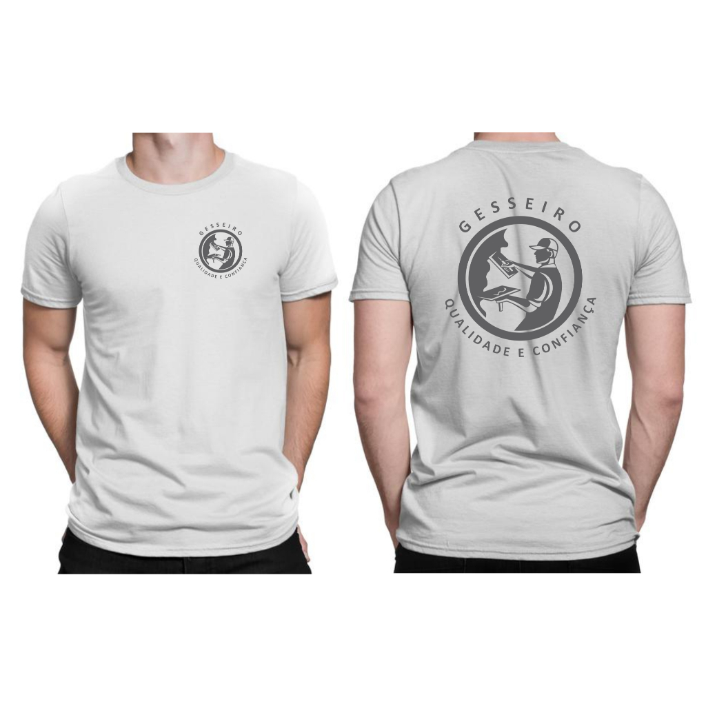 Camiseta de Trabalho Gesseiro Geso Drywall 100% Algodão