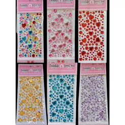 Adesivos Faciais de Cristal de Strass Cintilante - Decoração de Maquiagem de Diamante DIY, Tatuagem Acrílica Descartável