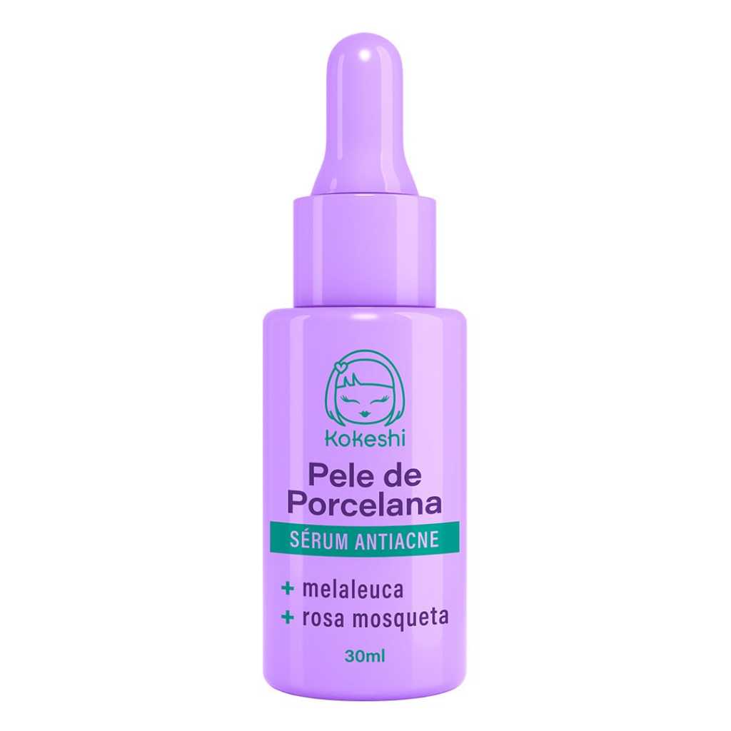 Sérum Facial Antiacne Pele de Porcelana Kokeshi Antisséptica 30ml em Oferta na Shopee