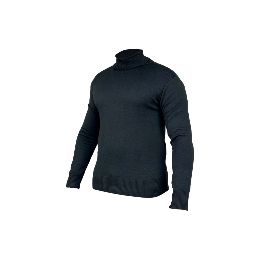 Cacharrel Blusa Trico Sueter Lã Masculina Canelada Gola Alta em Oferta na Shopee