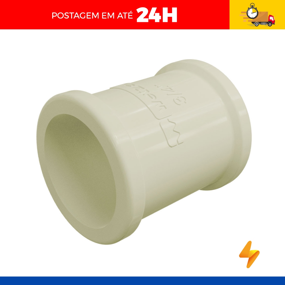 Luva S/ Rosca Branco 3/4" - Wetzel