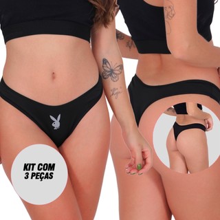 Kit 3 Tangas Fio Dental Sexy Playboy em Oferta na Shopee