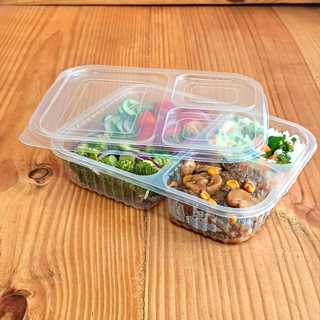 24 Marmitas 900ml 3 Divisórias c/Tampa para Delivery Freezer e Microondas Reutilizável em Oferta na Shopee