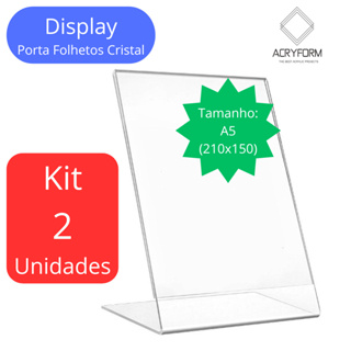 Display de Mesa A5 em L 21x15 Kit/2 em Oferta na Shopee