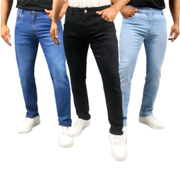Kit 3 Calça Jeans Masculina Slim Elastano Skinny Ducam 3 Sortidas