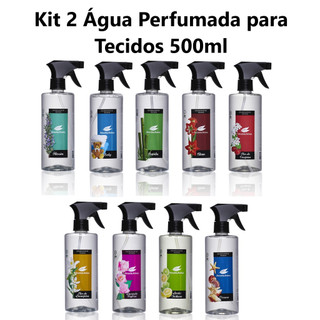 Kit 2  Água Perfumada Odorizador de Tecidos Agua Perfumada 500ml Amazônia Aromas Água de Cheiro
