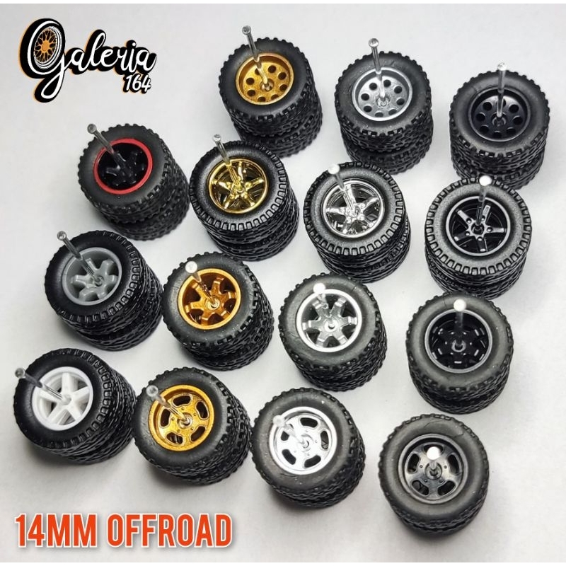jogo de rodas 1/64 com pneus de borracha off-road 14mm, rodas 14mm para hot Wheels, rodas hot Wheels, rodas off-road