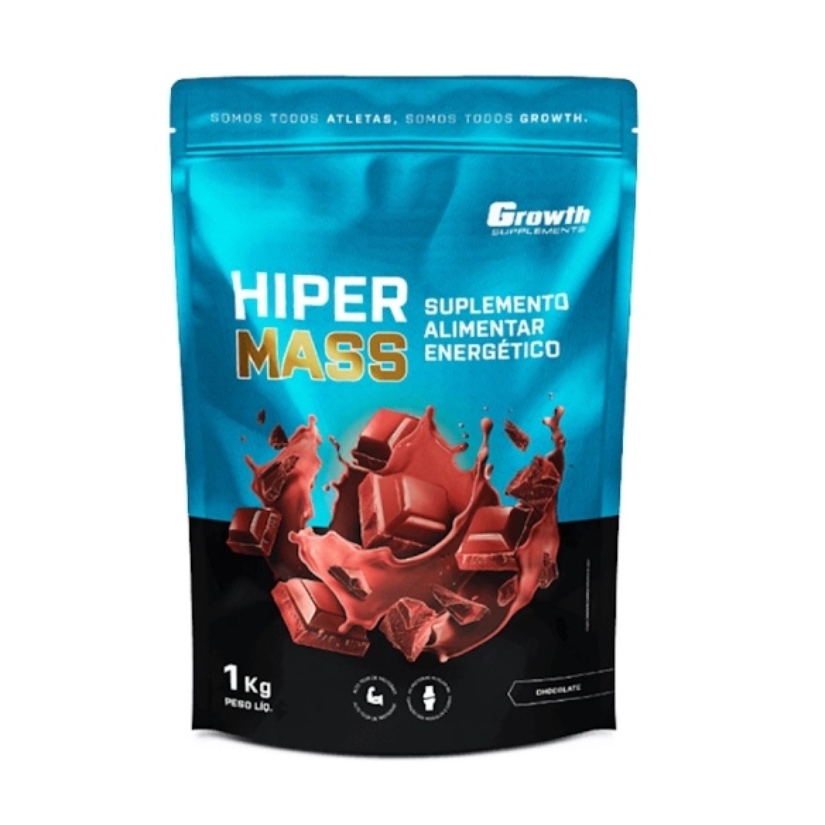 Hiper Mass 1kg Sabor Chocolate Growth Supplements - Comprar com Melhor Preço em Lanches