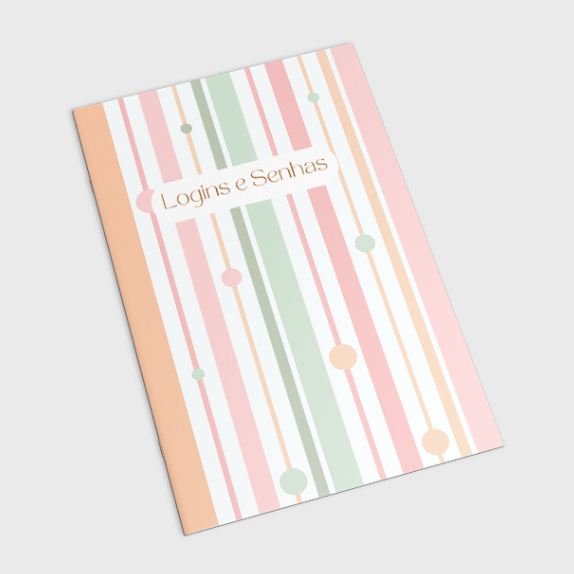 Caderno de Login e senha Várias Capas