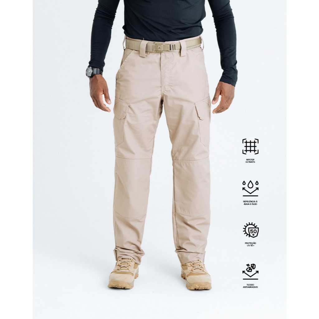 Calça Tática Invictus Platoon Rip-Stop Ultimate 6 bolsos CAQUI COYOTE