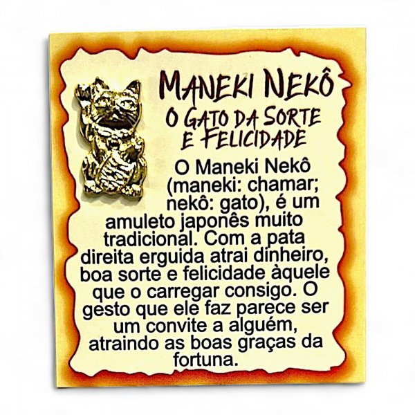 Amuleto Talismã Maneki nekô Gato da sorte e felicidade