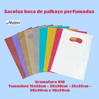 Sacola boca de palhaço 30x40cm Perfumadas 50un ou 100un em Oferta na Shopee