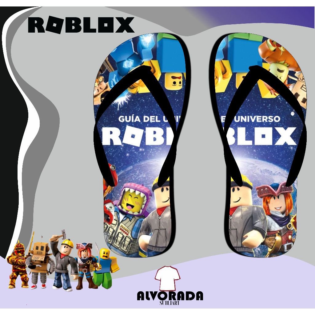 Chinelo Sandália Roblox Personalizado Personagem Desenho Jogo Game Adulto Infantil em Oferta na Shopee