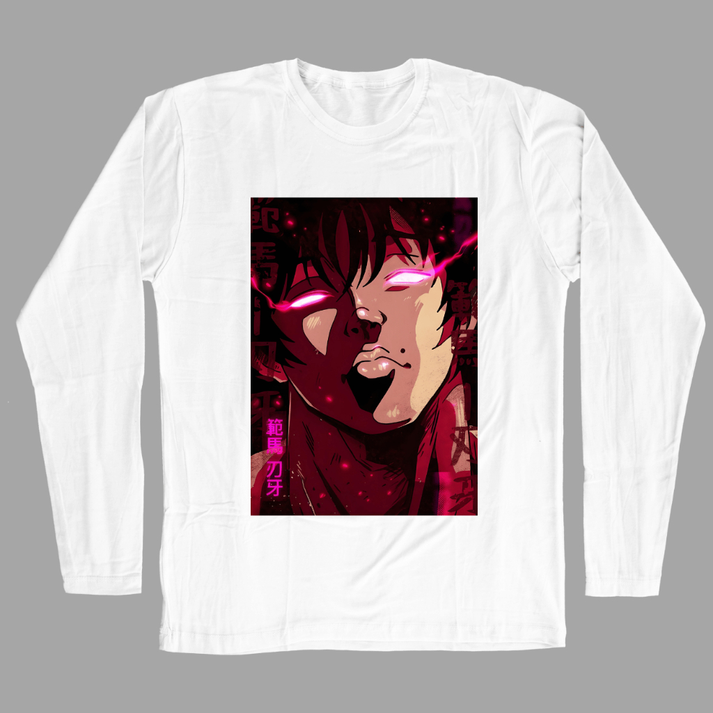 Camiseta Manga Longa Desenho Baki