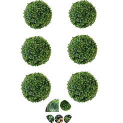 Kit 6 Bola Buchinho Grama Artificial Decorativa 13cm