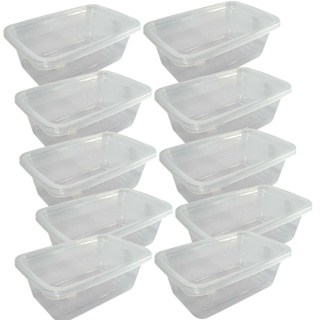 Kit 10 Potes De Plástico 1KG Marmita Organizador Freezer Microondas em Oferta na Shopee