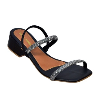 Sandália de salto de brilho delicada  elegante versátil confortável em Oferta na Shopee
