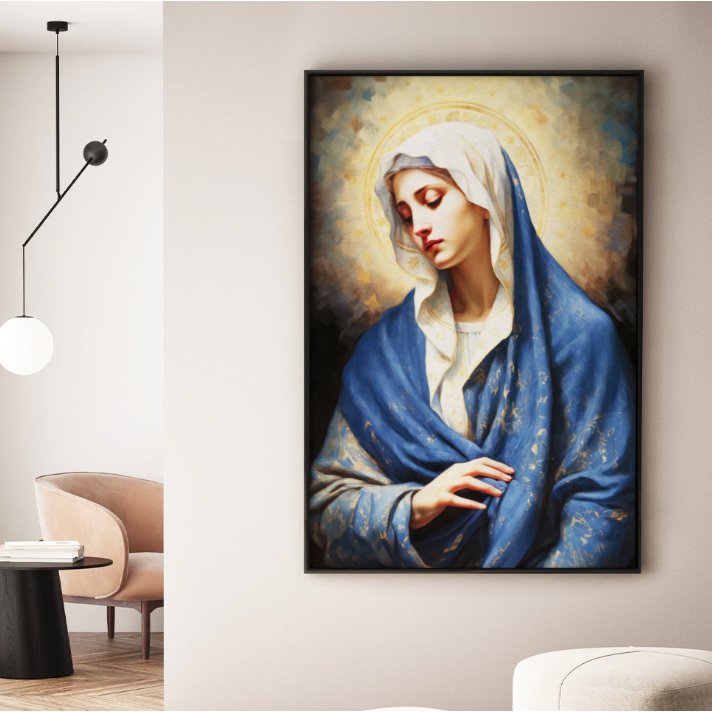 Quadro Decorativo 1 Tela Religiosos Nossa Senhora das Graças Maria Pintura
