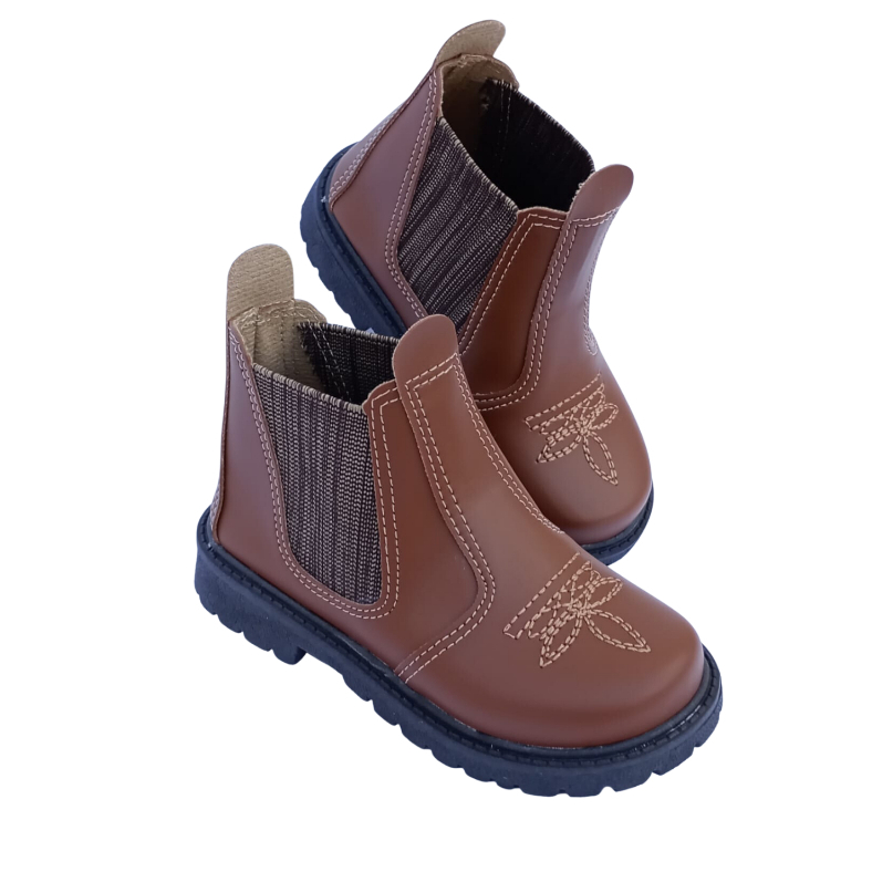 Bota botinha jequinha menino  infantil  do 20 ao 27 bordado elastico leve confortável