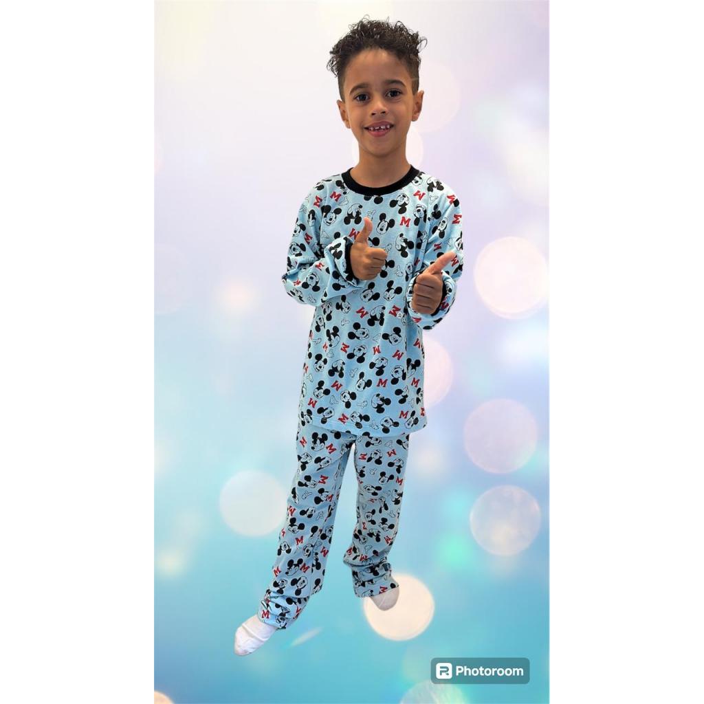 Kit Conjunto 6 Pecas Pijama Infantil Menino Personagem Sortido