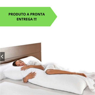 Travesseiro de Corpo Com Fronha de Zipper Antialérgico 1,30m x 40cm Extra Xuxão