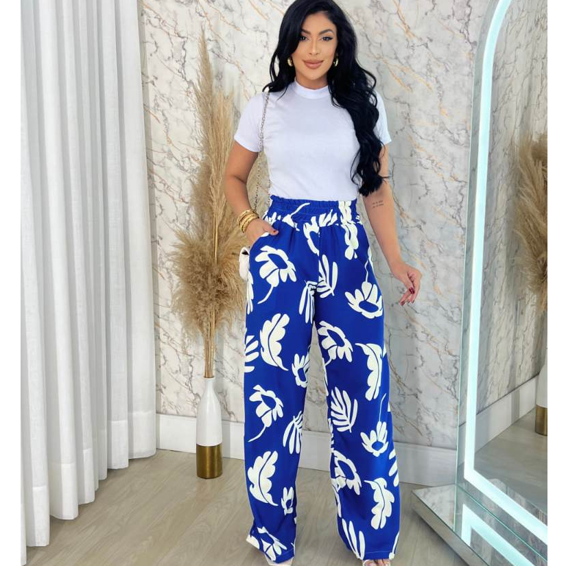 Calça Dunas com Elástico Estampado