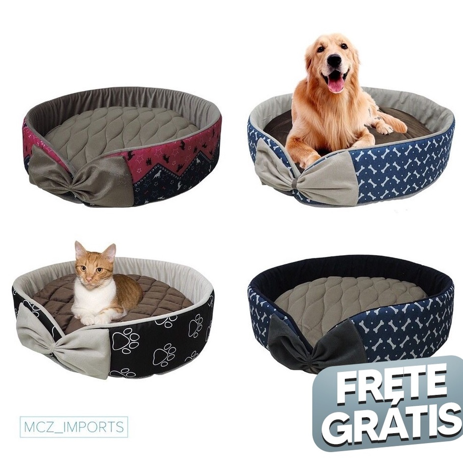 Cama Pet Redonda Caminha confortável para cães e gatos cachorro e gato