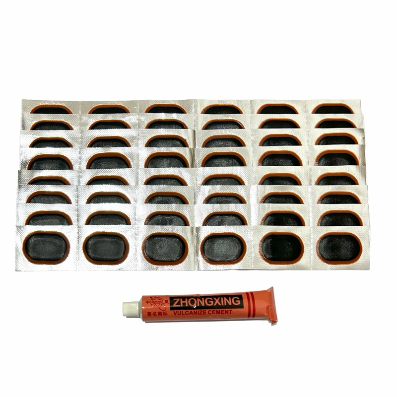 Kit 48 Remendos Bike NIPARTE + 01 Cola Para Reparo Câmara e Pneu de Bicicletas