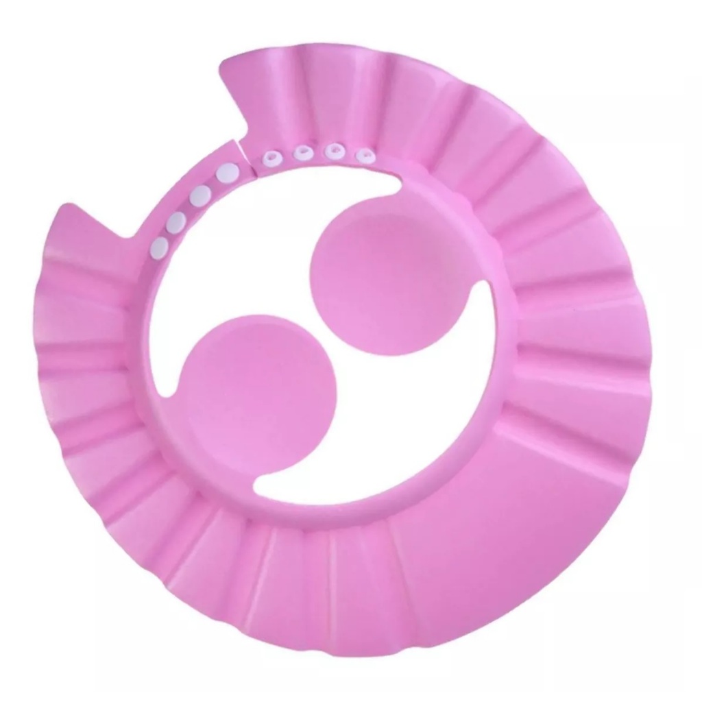 Chapéu De Banho ROSA Ajustável Viseira Touca Protetora Olhos Infantil Bebe Protege Ouvidos Anti Shampoo LCartigos