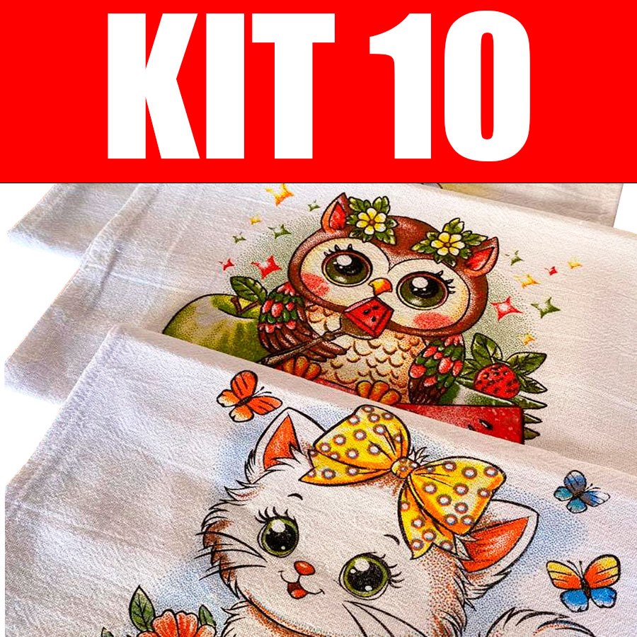 10 Pano de Prato pé de galinha estampado 100% algodão em Oferta na Shopee