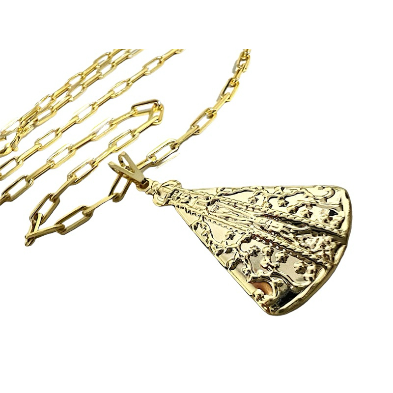 Colar Nossa Senhora, Corrente de Nossa Senhora Aparecida Folheado dourado com regulagem