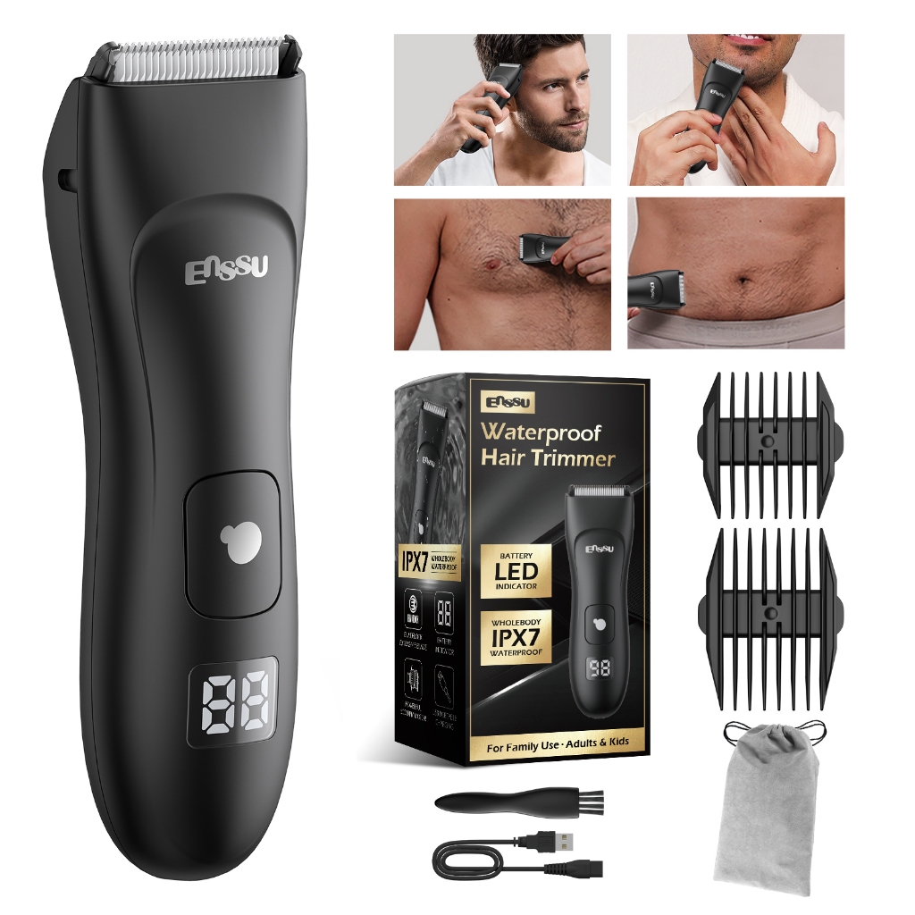 Portátil sem fio, barbeador unisex à prova d'água, poderoso, à prova d'água, acabamento, portátil sem fio, corte de cabelo, barbear profissional,