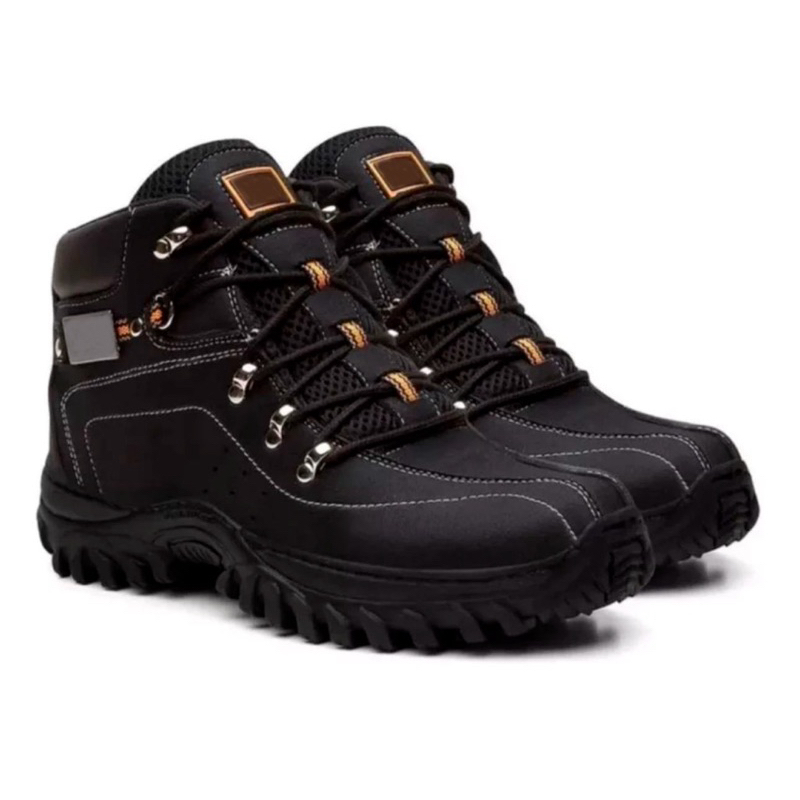 Bota Masculina Reforçado Impermeável Moderna + Carteira