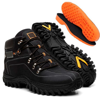 Bota Masculina Adventure Reforçada Cat Impermeável Moderna Resistente + Carteira
