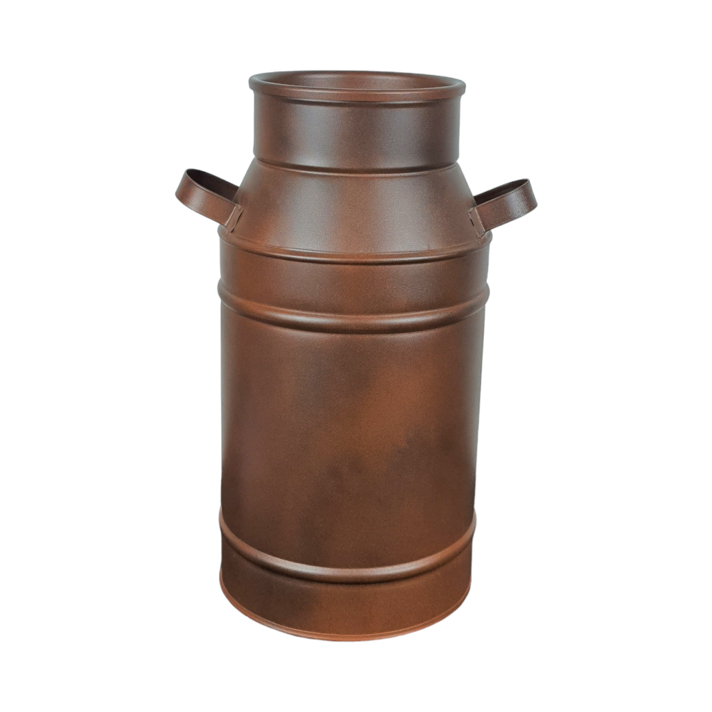 Latão de Leite Antigo retrô Vintage decoração 34 cm Pintado na cor Aço corten em Oferta na Shopee