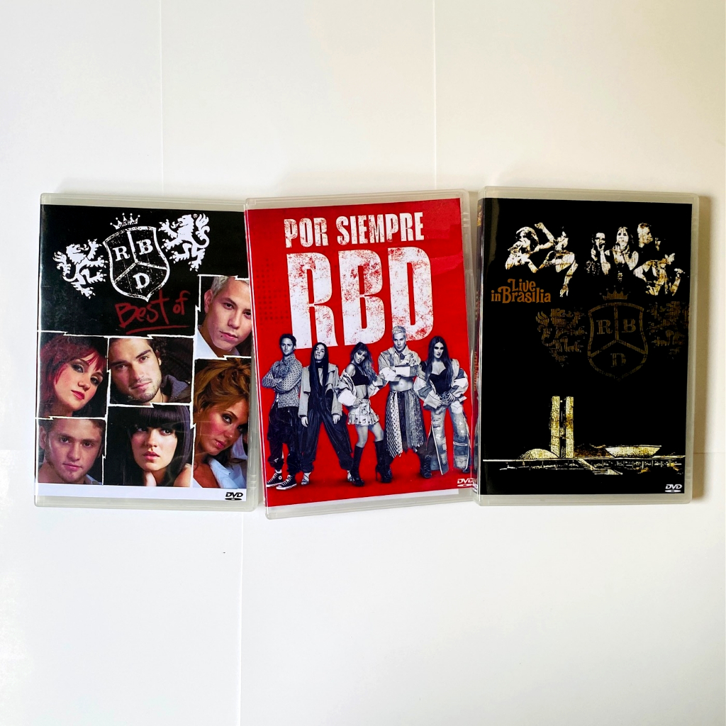 DVD RBD Best Of 2008 RBD Live in Brasília 2009 Por Siempre RBD 2023 Para Sempre RBD