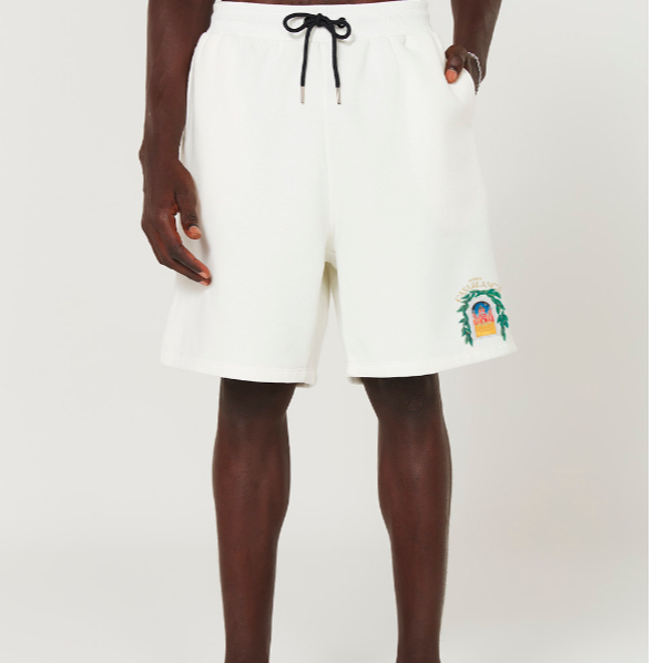 Bermuda Moletom Streetwear CasaBlanca Personalizada Cordão Ponteira de Ferro