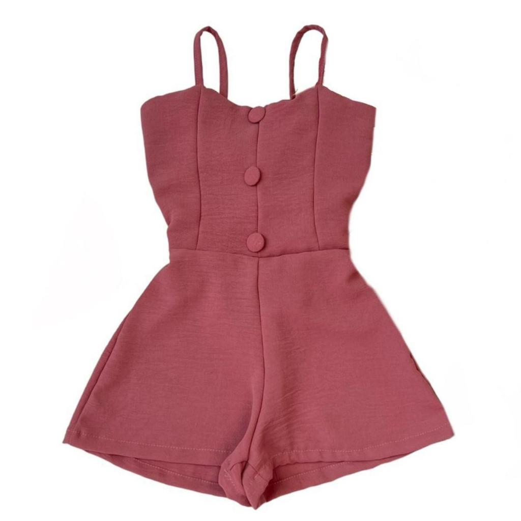 Macacão Mini Diva Macaquinho Infantil Blogueirinha Verão