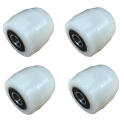 Roda Dianteira Nylon 70x80mm Rolamentada Branca P/ Paleteira TNT