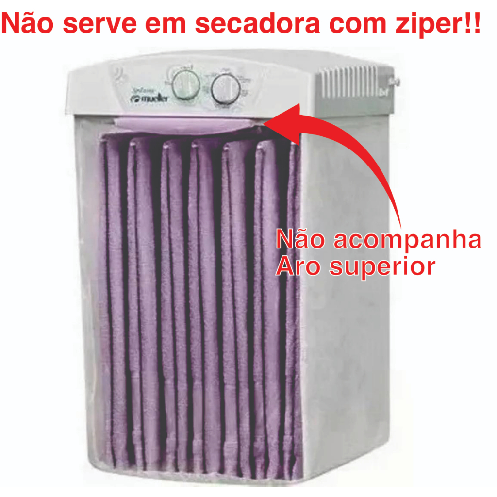 Saco Secadora Mueller Solaris - Plástico Pvc Reposição - Nao serve secadora com Ziper