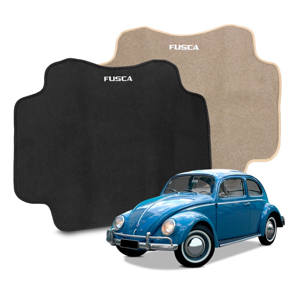 Tapete de Carro Fusca 1970 a 1995 Porta Malas Capo de Fusca Forro em Carpete Bordado Personalizado