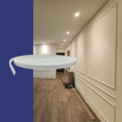 Boiserie Moldura Roda Meio de EVA Flexível Autocolante Sirius 2,5CM X 1,5CM